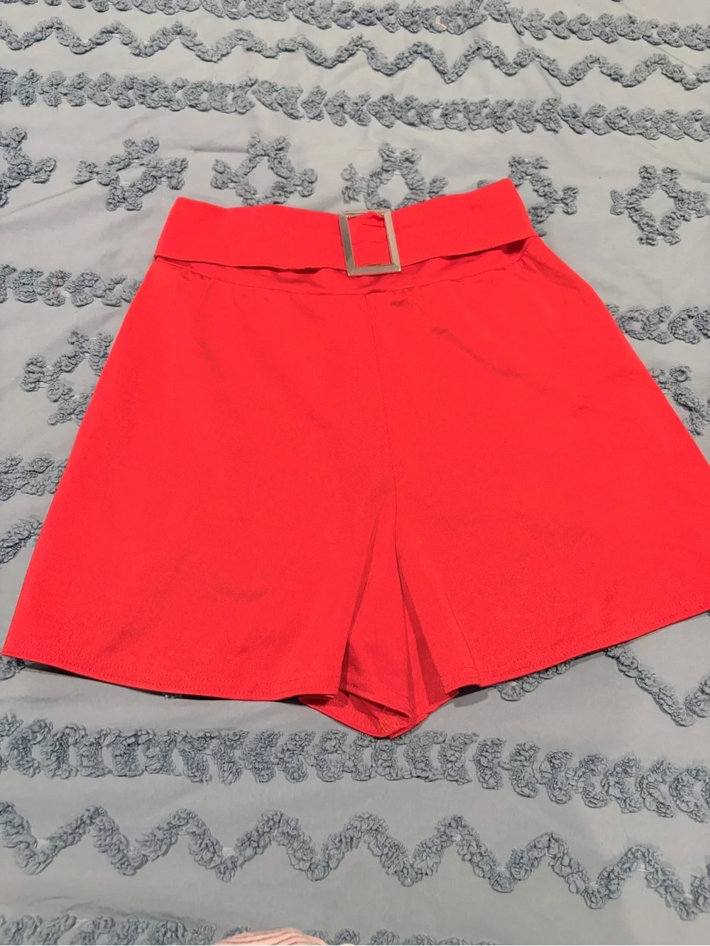 Kellé 3-Piece Red Dance Costume Adult Medium Mesh Crop Top & High-Waisted Shorts